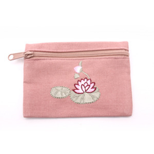 핑크 연꽃 카드 지갑